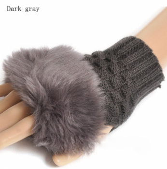 كفوف ايدين فرو قصيره بدون اصابع موديل C-5-  سكني غامق