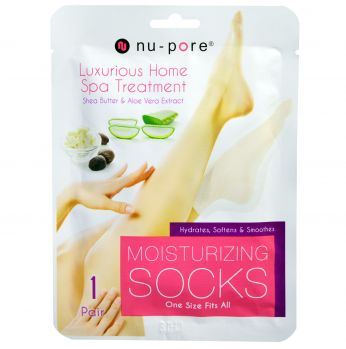 Nu-Pore, جوارب الترطيب، بخلاصة زبدة الشيا والصبار، 1 زوج