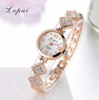 ساعة معدن ذهبي Lvpai 