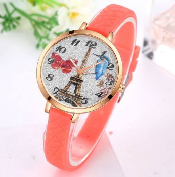 ساعة برج ايفل  لون مشمشي