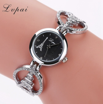 ساعة برج ايفل فضي 