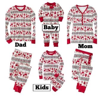 بجامة للام والطفل والاب كابلز - L/XL - white red