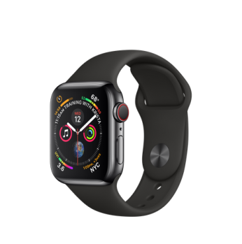 ابل واتش سيريس 4 apple watch series - gold - ستانلس ستيل - black