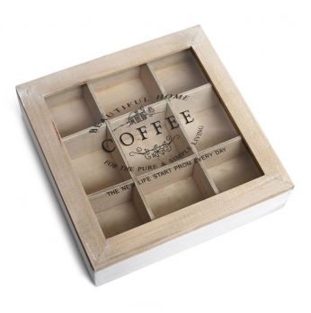 علبة شاي مربع اقسام X1397a