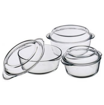 طقم 3 طناجر بركام شفاف 