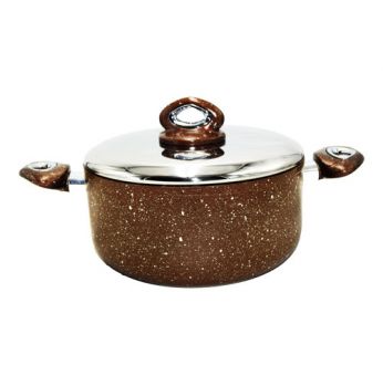 طنجرة جرانيت ثقيل  28  سم بني اليت جرانيت