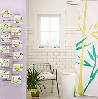 ستائر حمام مع شنغل ديكور 997241