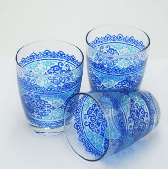 طقم 3 كاسات زجاج ،،cerve