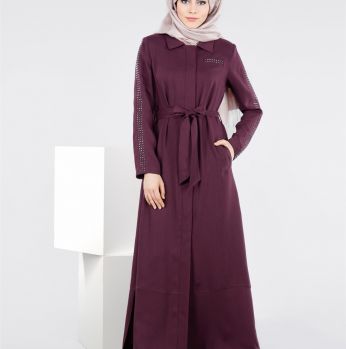 جلباب  ألفينا 17-1060 صيفي لون ارجواني - نمرة 48