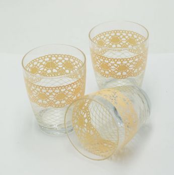 طقم 3 كاسات زجاج ،،cerve