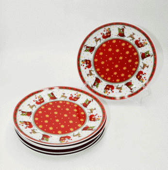طقم 6 صحون كيك كرسمس 35114