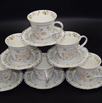 6 فنجان شاي white flower