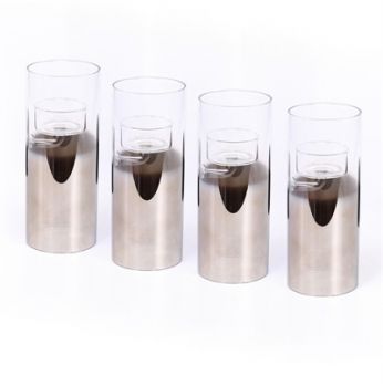 طقم ستاند شمع زجاج سكني 4قطع X1631