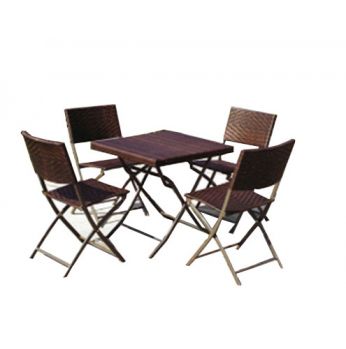 طاولة طوي مع 4كراسي  ، ايزي لايف