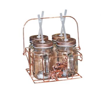 كاسات زجاج مع مصاصة  ، ،honey