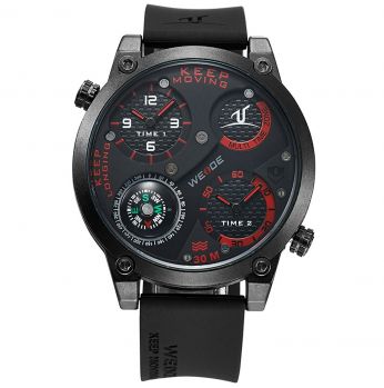 ساعة Weide   with Travel Compass - Black, Red
