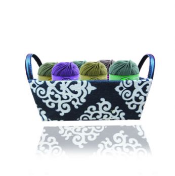 سلة قش قماش داخلو اسود  997930