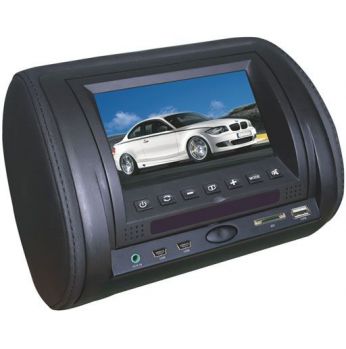 Headrest 2Monitor Dvd Player in Black