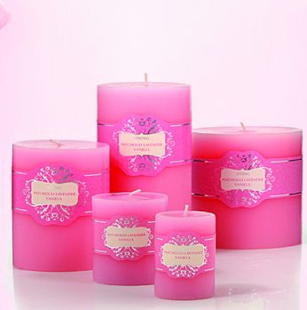 شمع مدور patchouli and vanilla Lavender Spring