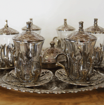 طقم شاي مع صنية تركي aytek