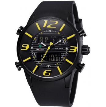 ساعة Weide Analog Digital Black Yellow Watch