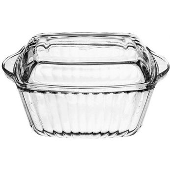 Pasabahce Square Casserole with Lid Borcam 59029
