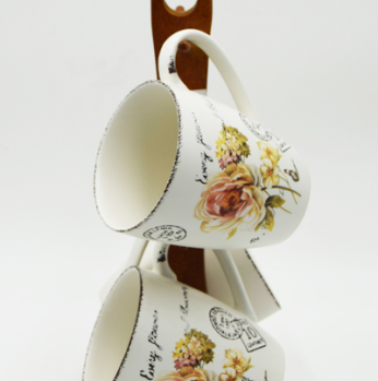 طقم4مغ ستاند خشب Victoria