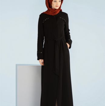 جلباب  ألفينا 17-1047 صيفي لون اسود - نمرة 42