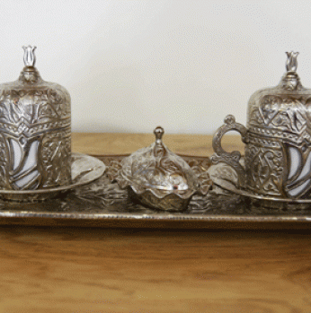 طقم قهوة مجوز نيكل turk