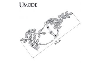 خاتم Umode - ذهب ابيض مطلي - 7