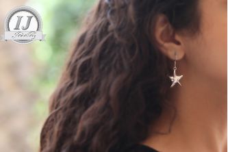مجوهرات - حلق نجمة فضة 925 