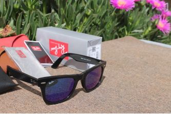 نظارة باطار شبه مربع Ray-Ban RB2140  - ازرق