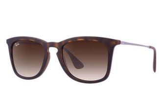 نظارة باطار مربع Ray-Ban  Sunglasses Matte Tortoise Frame - بني