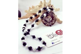 مسبحة من الفضة والخرز عيار 925 