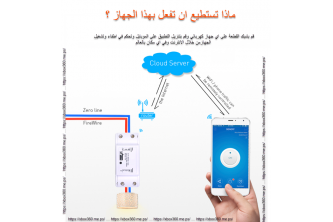 قطعة التحكم بالاجهزة عن طريق الموبايل من اي مكان بالعالم - ابيض