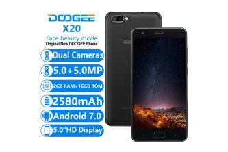 هاتف doogee x20  - 16 جيجابايت - اسود