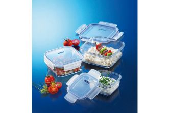 تبرويل مربع غطاء ازرق 38cl Luminarc