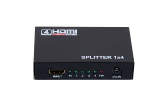 HDMI Splitter 1 input x 4 output with power adapter