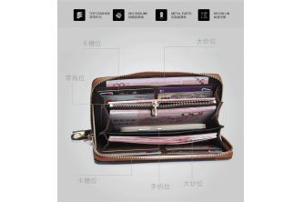 BAELLERRY Canvas Zipper Wallet Model CFB099