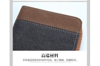 BAELLERRY Canvas Zipper Wallet Model CFB099