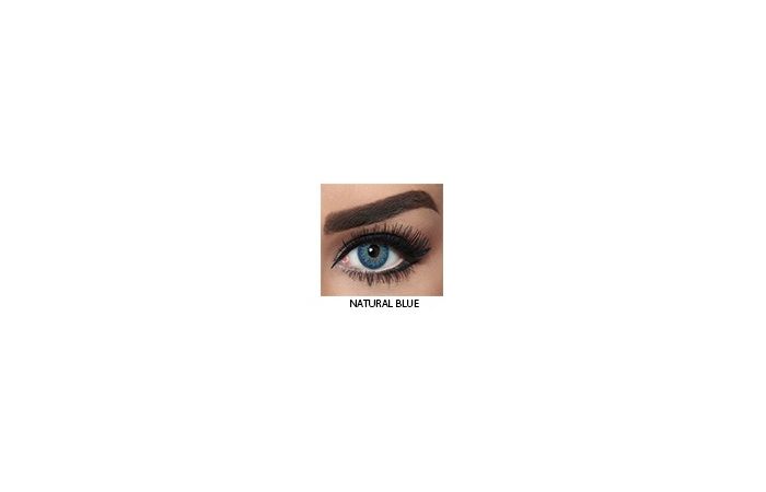 زوج عدسات لاصقة تجميلية من بيلا - natural blue - ازرق