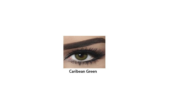 زوج عدسات لاصقة تجميلية من بيلا - caribean green - اخضر