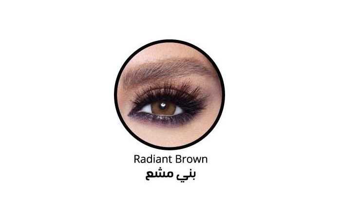 زوج عدسات لاصقة تجميلية من بيلا - glow radiant brown - بني مشع