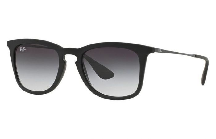 نظارة  شمسية. Ray-Ban-اسود شكل الاطار منحني عريض 