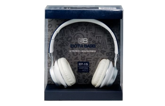 سماعة راس ستيريو Headphone EXTRA BASS EB16 - ابيض