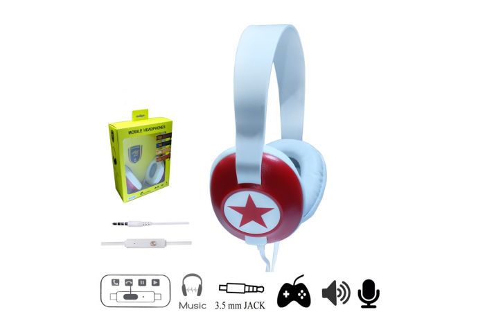 سماعة راس ستيريو OAKORN Headphone M1000  - احمر