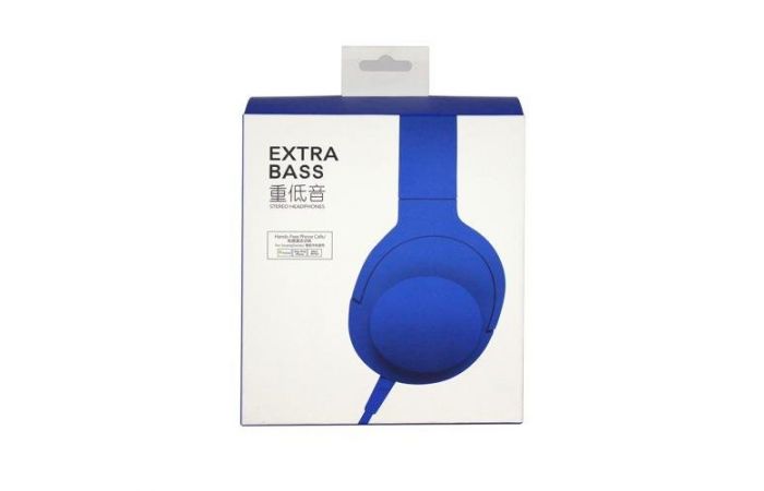 سماعة راس ستيريو headphone EXTRA BASS 100AAP  - ازرق