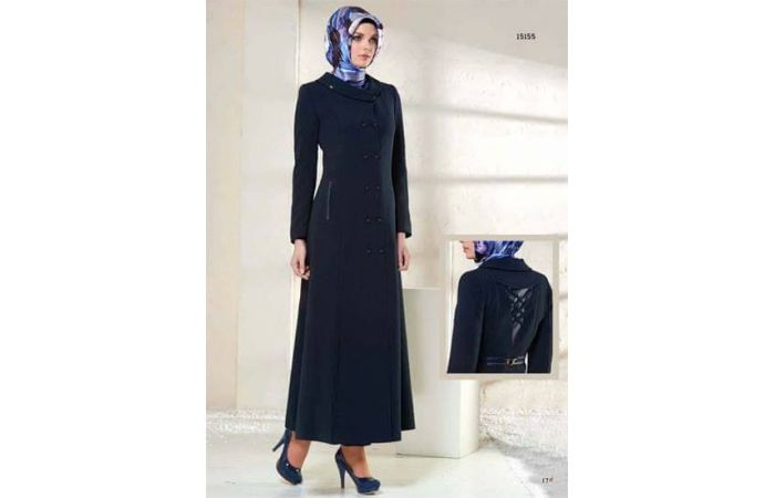جلباب تركي Sarmina - كحلي داكن - 46 Eu