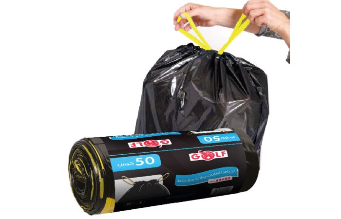 اكياس نفايات جولف -  اسود  52*65 سم  50 قطعة 