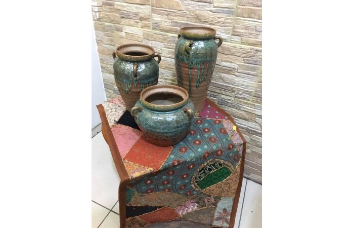 طقم فخار ملون  